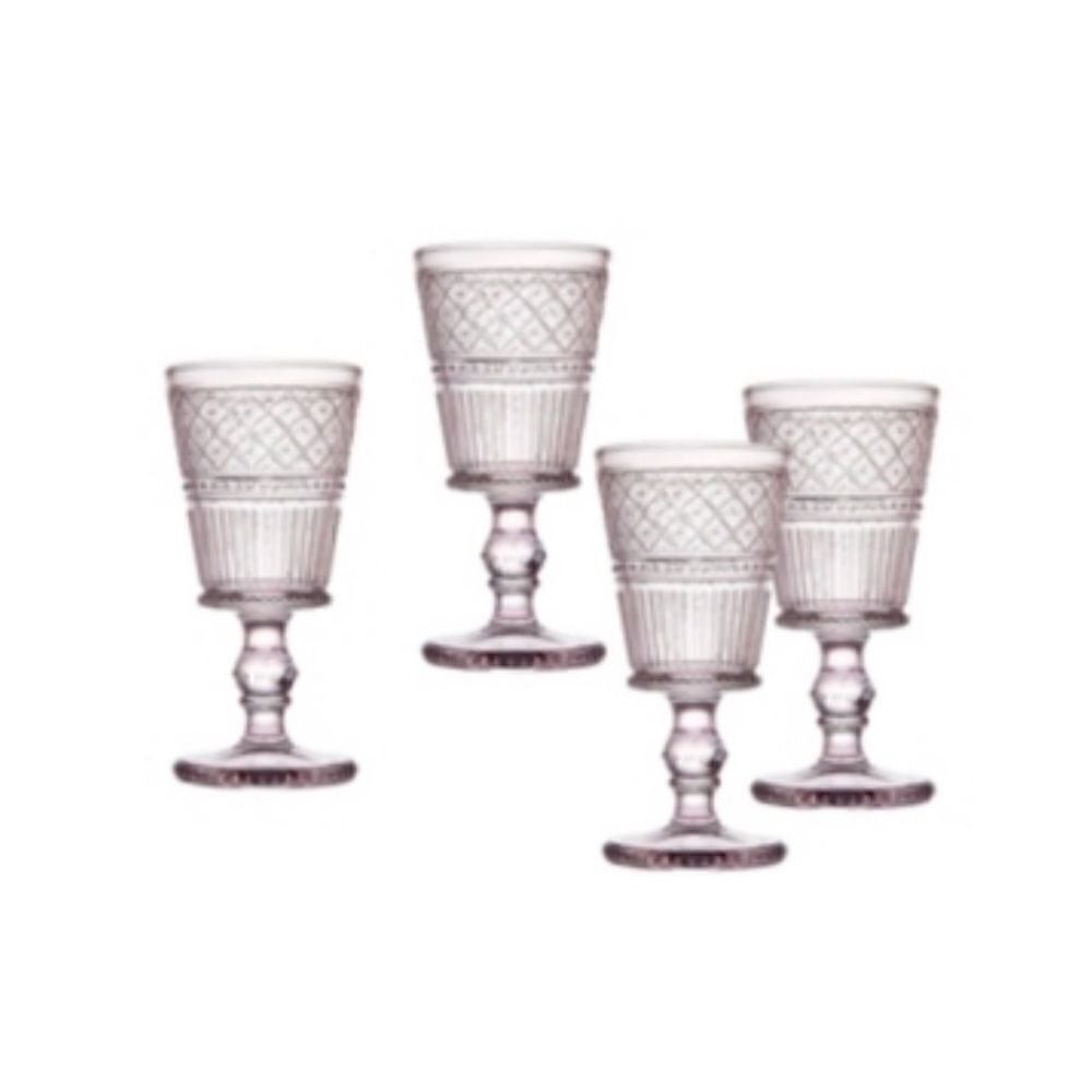 NWT Godinger Pink Claro Goblets, Set of 4